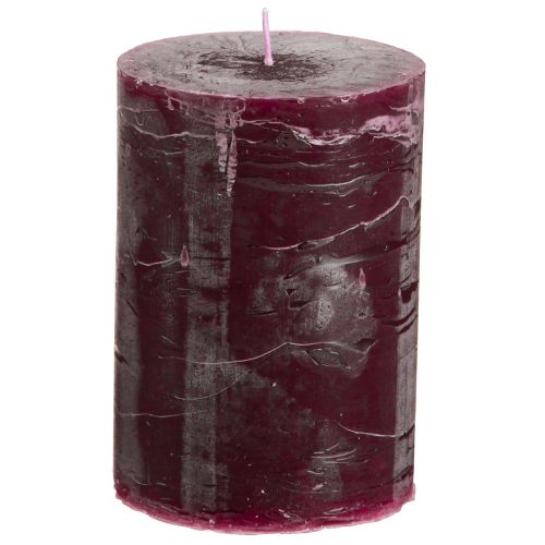 Pillar Candles Burgundy Candles Solid Colored 70x100mm 4 pcs