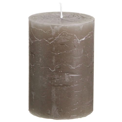 Pillar Candles Brown Solid Colored 70x100mm 4 pcs