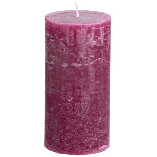 Pillar candles dyed Berry candles purple 50×100cm 4 pcs