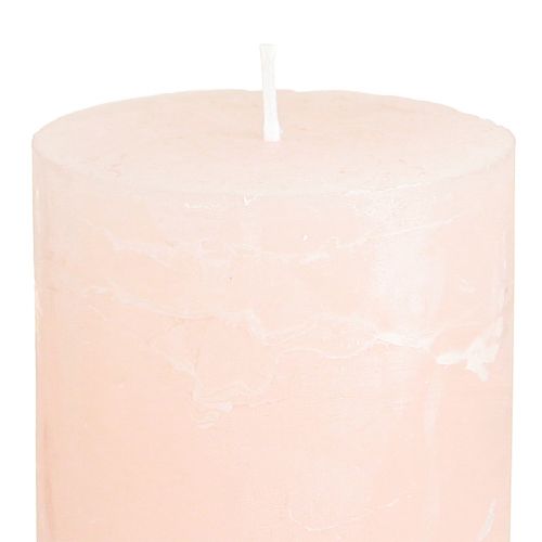 Product Pillar candles dyed light pink candles pink 60×100mm 4pcs