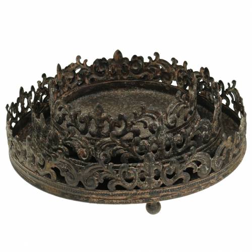 Floristik24 Antique metal tray Ø16 / 20 / 25cm 3pcs