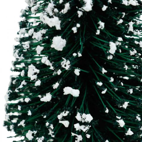 Product Decorative fir tree snowed, Christmas decoration, Advent H13cm Ø5.5cm 2 pcs