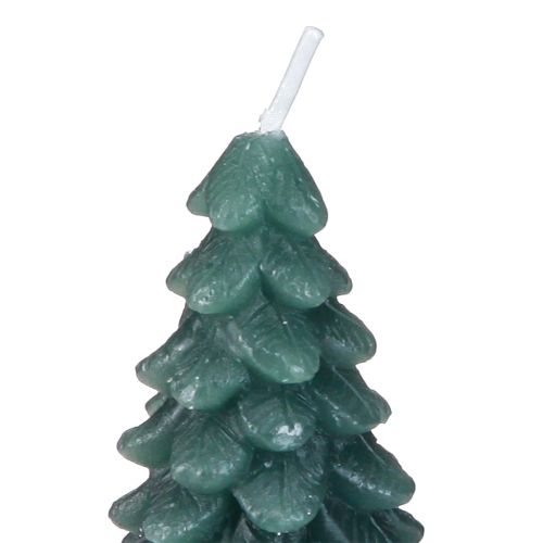 Product Tealights Christmas Christmas Tree Green Snowy 6.5cm 8pcs