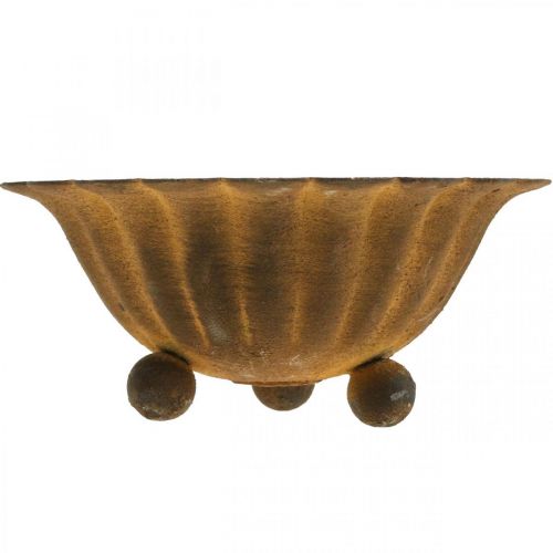 Product Tea light holder vintage small bowl rust metal Ø10cm H4.5cm