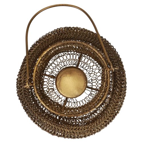 Floristik24 Tealight holder metal brass upcycling garden lantern Ø18cm