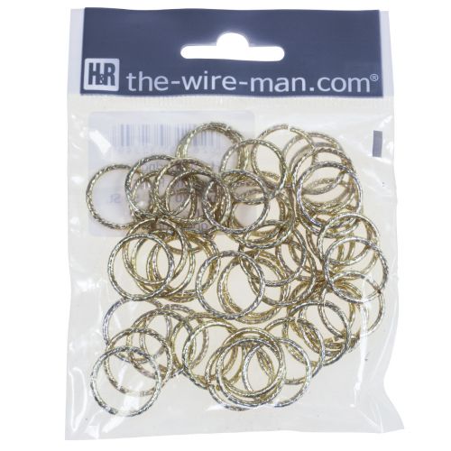 Floristik24 Table decoration wedding wedding rings decorative rings gold Ø2cm 50 pieces