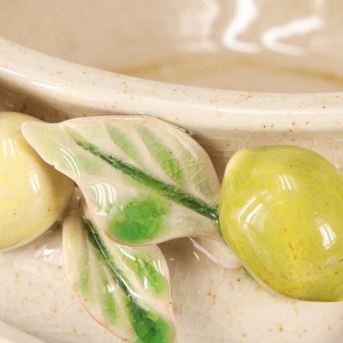 Product Ceramic bowl with lemons – Mediterranean decorative bowl for table & kitchen Ø21.5cm H8.5cm