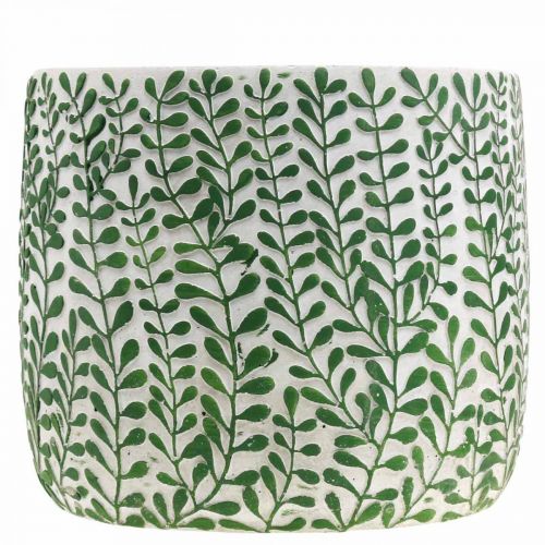Floristik24 Cachepot tendril decor, ceramic vessel, planter concrete look Ø20.5cm H17.5cm