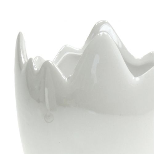 Floristik24 Planter eggshell white mother-of-pearl Ø8cm H9cm 3pcs