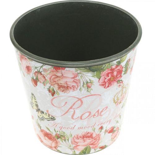 Product Planter, bucket for planting, planter with rose H13cm Ø13.5cm