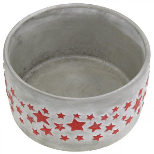 Product Planter bowl for Advent, planter with stars, concrete decoration Ø20cm H11cm