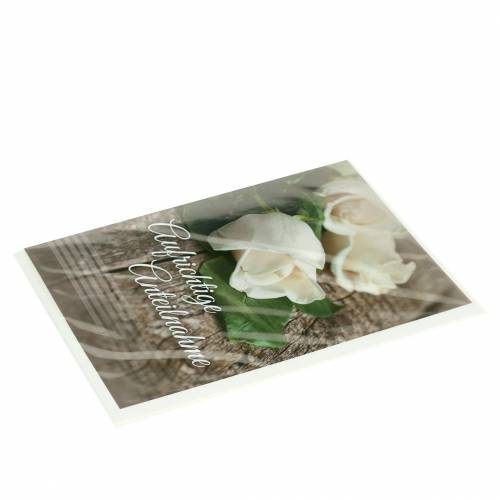 Floristik24 Sympathy card "Sincere condolences" with envelope 1pc