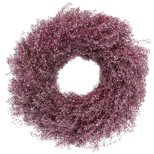 Dried flowers wreath purple metallic wreath lepidium Ø33cm