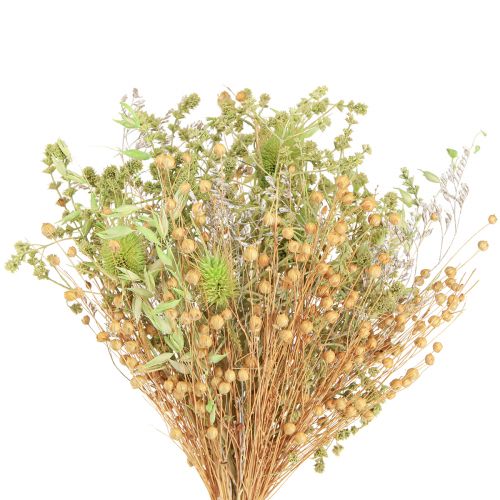 Dried Bouquet Cardoons Oats Flax Mint Natural White 40cm 80g