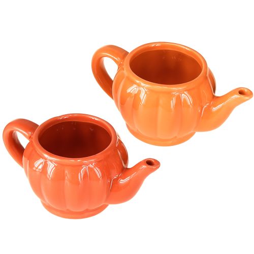 Product Planter ceramic teapot orange assorted 15×9×6.5cm 2 pcs