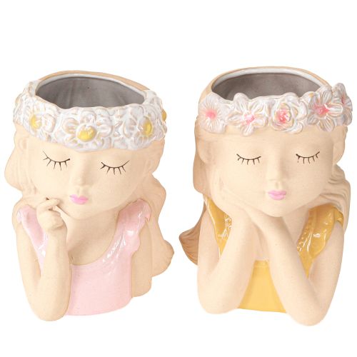 Product Planter Ceramic Dreaming Girl Assorted H19.5cm 2pcs