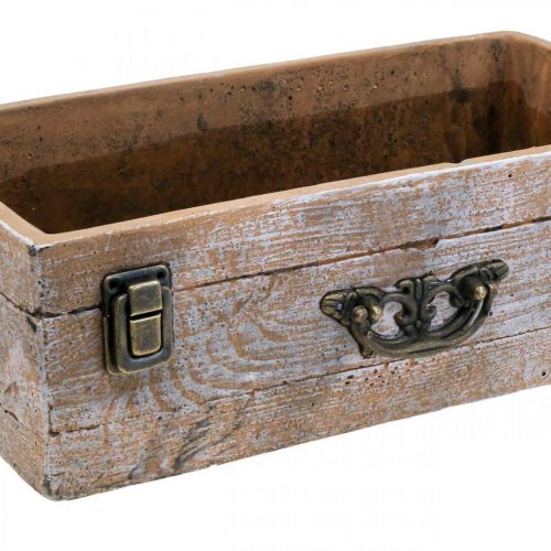 Floristik24 Planter drawer concrete antique wood look 31x17x10cm