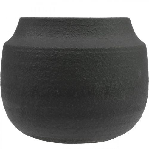 Floristik24 Planter black ceramic flower pot Ø27cm H23cm
