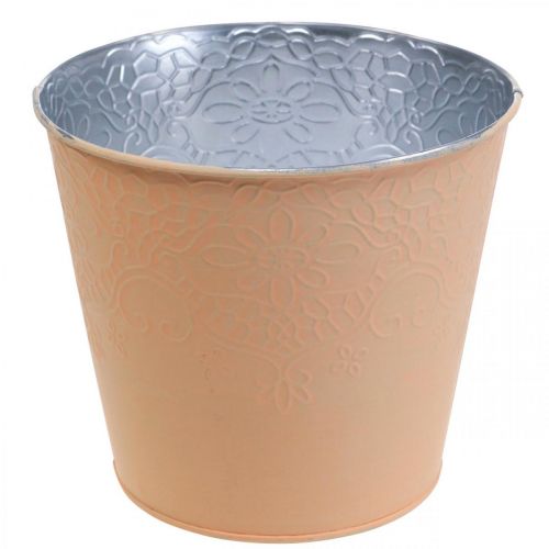 Product Planter metal flower planter pastel orange Ø13.5cm H12.5cm