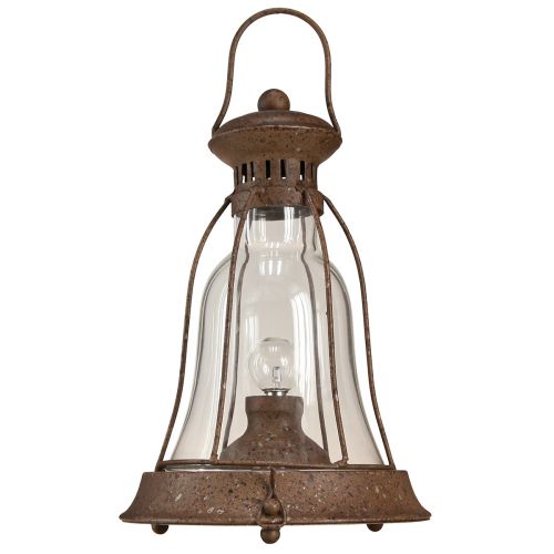 Floristik24 Vintage LED lamp metal decoration rust lantern with timer H30cm