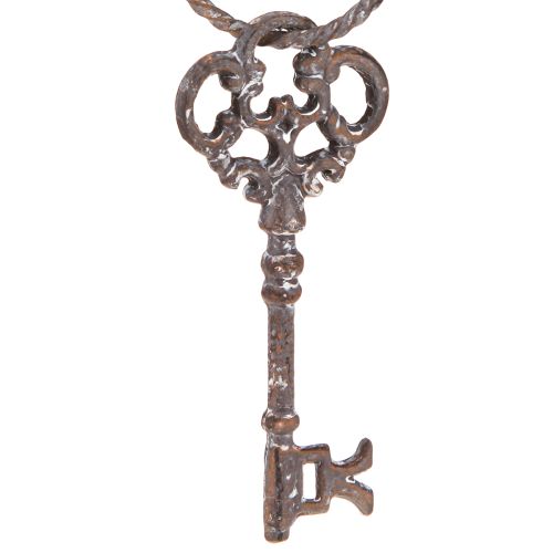 Product Vintage key decoration keychain rust metal H20.5cm