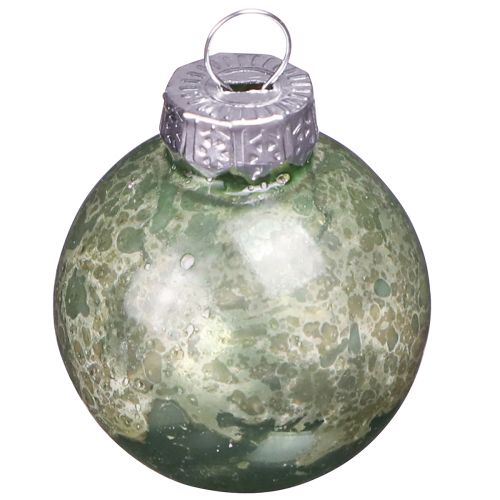 Product Vintage Christmas balls glass mini in mint Ø3cm 22 pcs