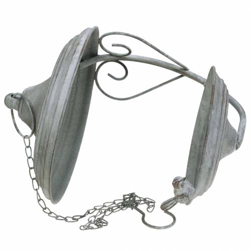 Floristik24 Bird feeder to hang metal gray, rust, white washed Ø21cm H27cm