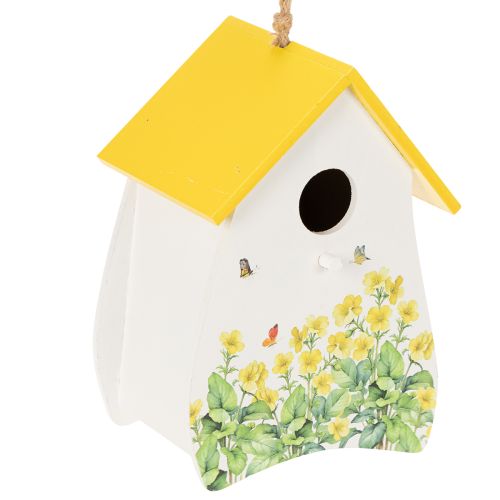 Product Decorative birdhouse with floral pattern for indoor and balcony use, 21cm