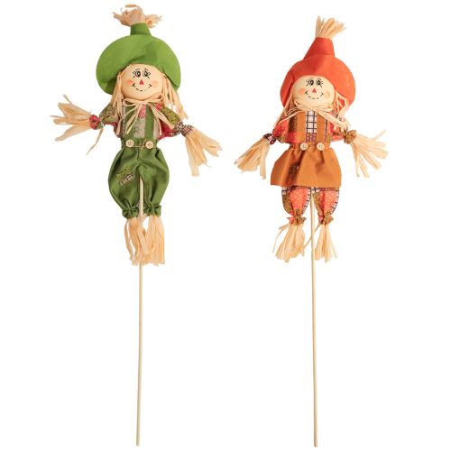Product Scarecrow on stick flower plug large H44/82cm 4 pcs