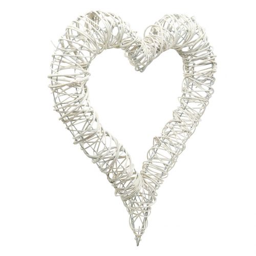 Floristik24 Willow heart white 30cm x 35cm