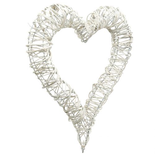 Floristik24 Willow heart white 40cm x 45cm