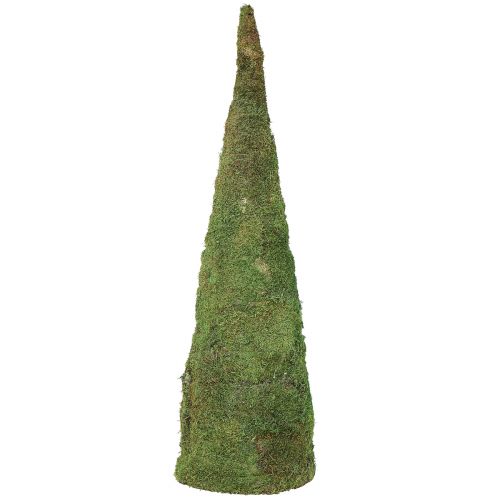 Christmas tree moss decoration in green natural Ø30cm H100cm