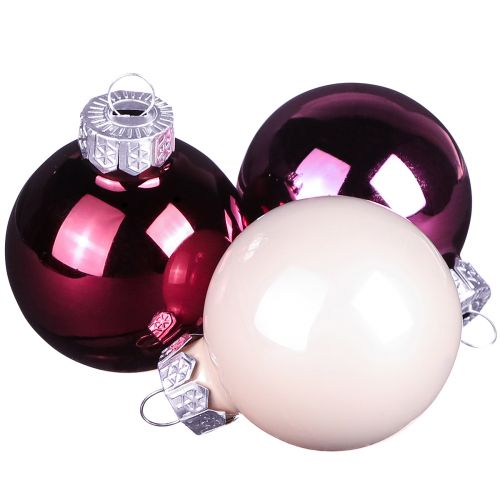 Product Christmas tree balls made of glass Berry Mix Ø6cm 24 pcs