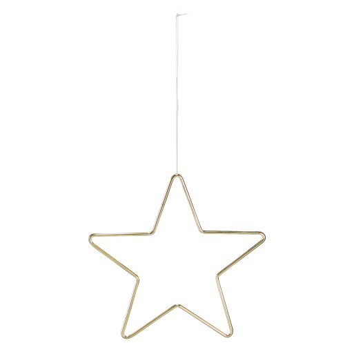 Product Christmas decoration metal star pendant gold Ø15cm 6 pcs