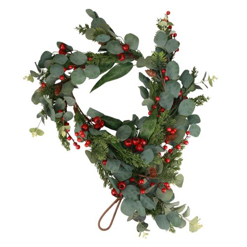 Product Christmas garland, fir branches, eucalyptus, conifers, berries, 160cm