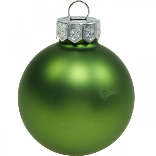 Product Christmas balls glass green matt/glossy Ø4cm 24 pcs