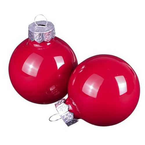 Floristik24 Christmas balls glass tree balls in red Ø4cm 24 pcs