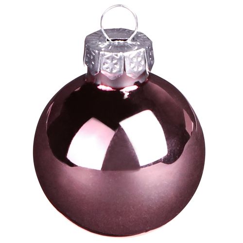 Product Christmas balls glass pink apricot mix mini Ø3cm 22 pcs