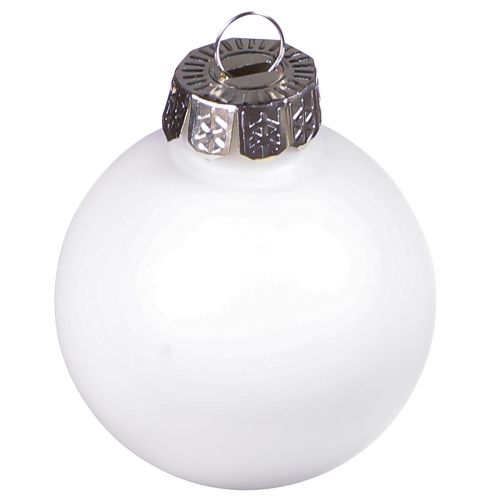 Product Christmas balls glass white matt enamel Ø4cm 24 pcs