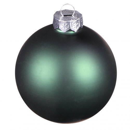 Product Christmas balls green grey glass balls Ø7.5cm 12 pcs