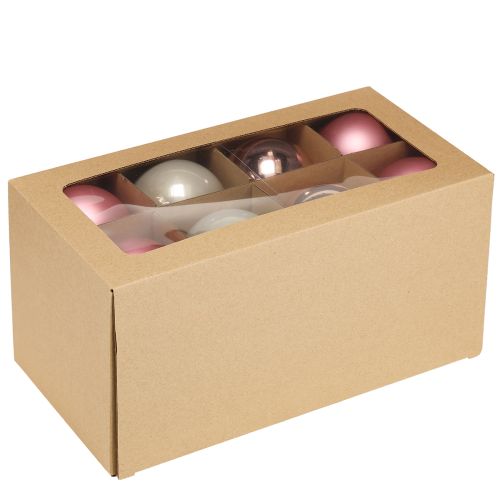 Product Christmas balls pink grey glass balls Ø7.5cm 14 pcs