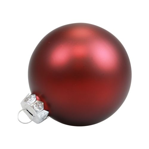 Product Christmas balls glass Christmas tree balls Bordeaux Ø7.5cm 14 pieces