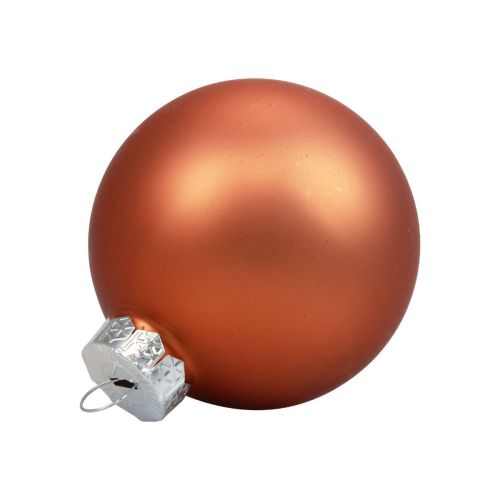 Product Christmas balls glass Christmas tree balls red-brown Ø6.5cm 24 pcs