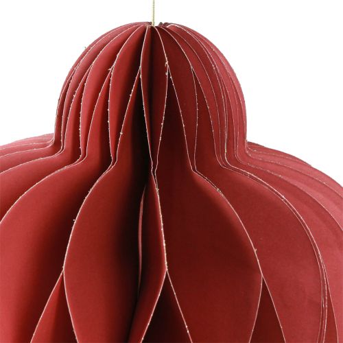 Product Christmas Decoration Paper Ornament Bordeaux H40cm 2 pcs