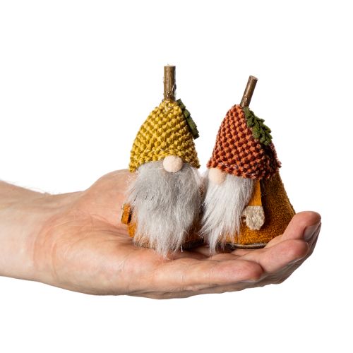 Product Gnome figurine set with knitted hat and acorn, 10cm, 6 pieces