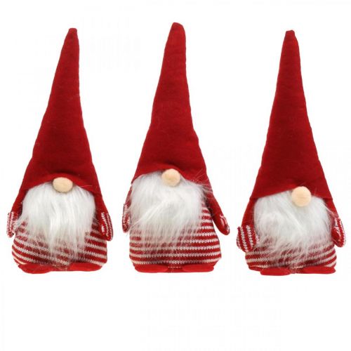 Product Gnome with beard, Advent decoration, decorative dwarf H24cm W9cm 3pcs