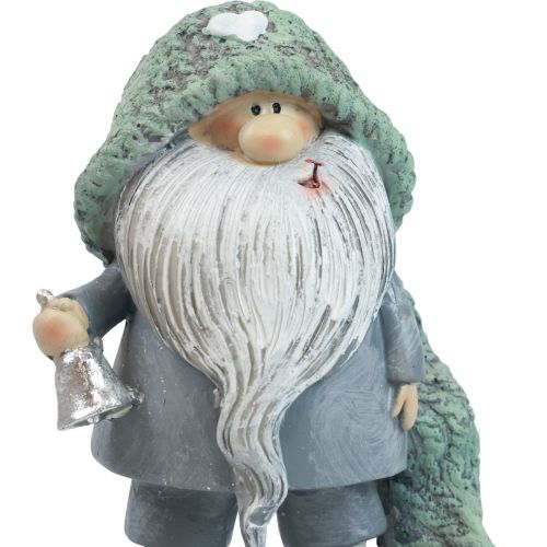 Floristik24 Gnome Christmas gnome decorative figure gray green 10.5×7×14cm