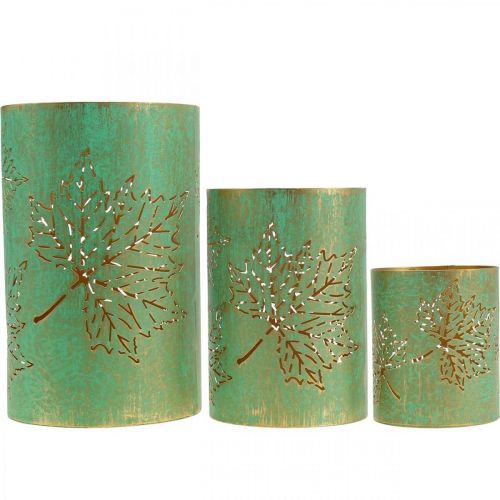 Product Lantern Autumn Tealight Holder Metal Ø8/10/13cm Set of 3