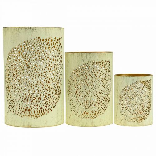 Product Autumn lantern metal decoration H20.5/15.5/10.5cm set of 3