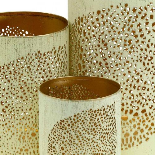 Product Autumn lantern metal decoration H20.5/15.5/10.5cm set of 3